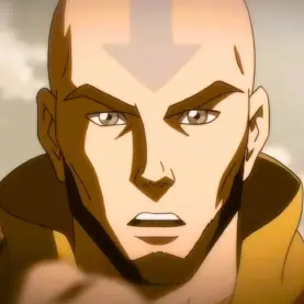 Aang adulto em animação de A Lenda de Aang