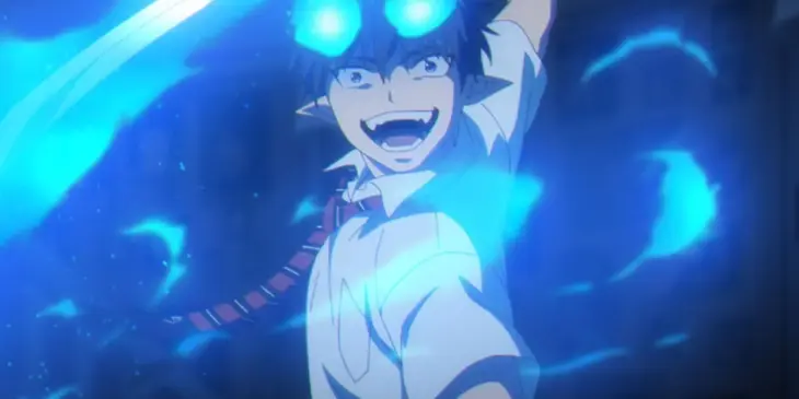 Rin em cena de Blue Exorcist -Shimane Illuminati Saga-