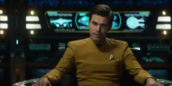 Paul Weasley como James T. Kirk na franquia televisiva de Star Trek