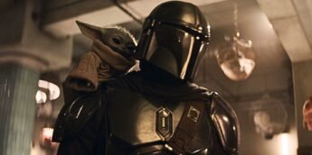 O Mandaloriano e Grogu em filme de Star Wars