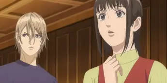 Shinichi Akiyama e Nao Kanzaki em cena de LIAR GAME