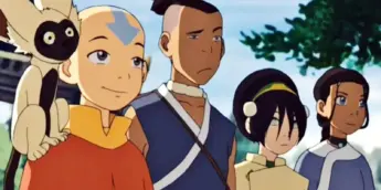 Aang e seu grupo em série de Avatar