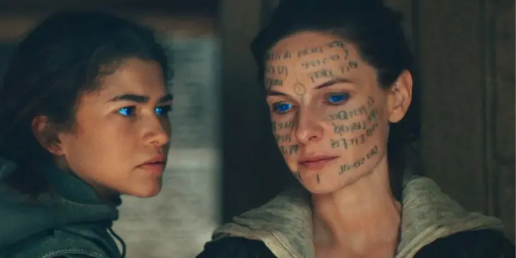 Rebecca Ferguson e Zendaya em Duna