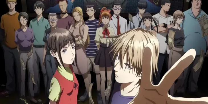 Nao Kanzaki e Shinichi Akiyama em LIAR GAME