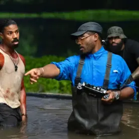 Michael B Jordan e Ryan Coogler em set de Pecadores