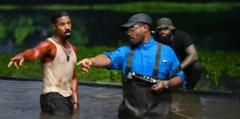 Michael B Jordan e Ryan Coogler em set de Pecadores