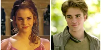 Emma Watson e Robert Pattinson, de Harry Potter