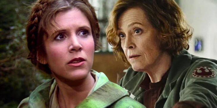 Leia e General Ward, de O Mandaloriano e Grogu