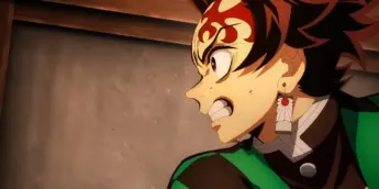 Tanjiro em cena de Demon Slayer: Castelo Infinito