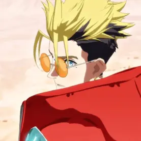 Vash em cena de TRIGUN STARGAZE