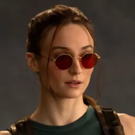 Sophie Turner como Lara Croft em Tomb Raider