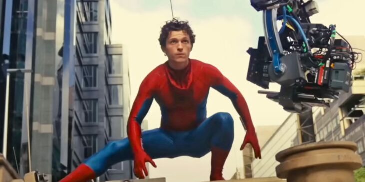 Tom Holland em ação nas filmagens de Homem-Aranha Um Novo Dia