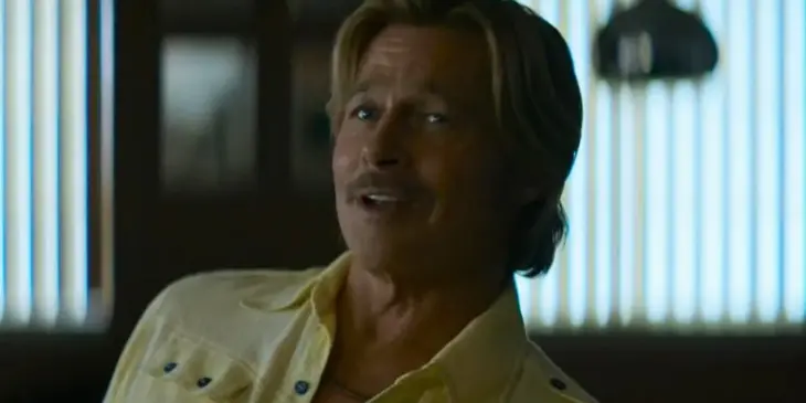 Brad Pitt em As Aventuras de Cliff Booth