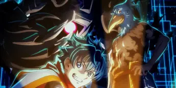 Rakuro e Senraku em cartaz da 3ª temporada de Shangri-La Frontier