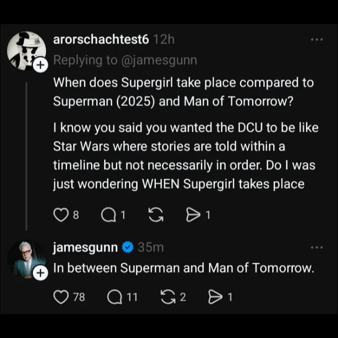 James Gunn sobre posição de Supergirl no DCU