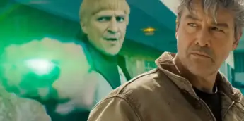 Nathan Fillion como Guy Gardner e Kyle Chandler como Hal Jordan