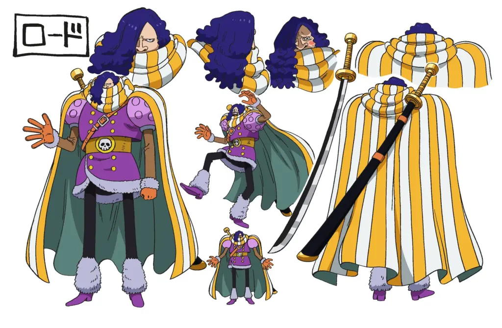 Visual de Road na adaptação em anime de One Piece