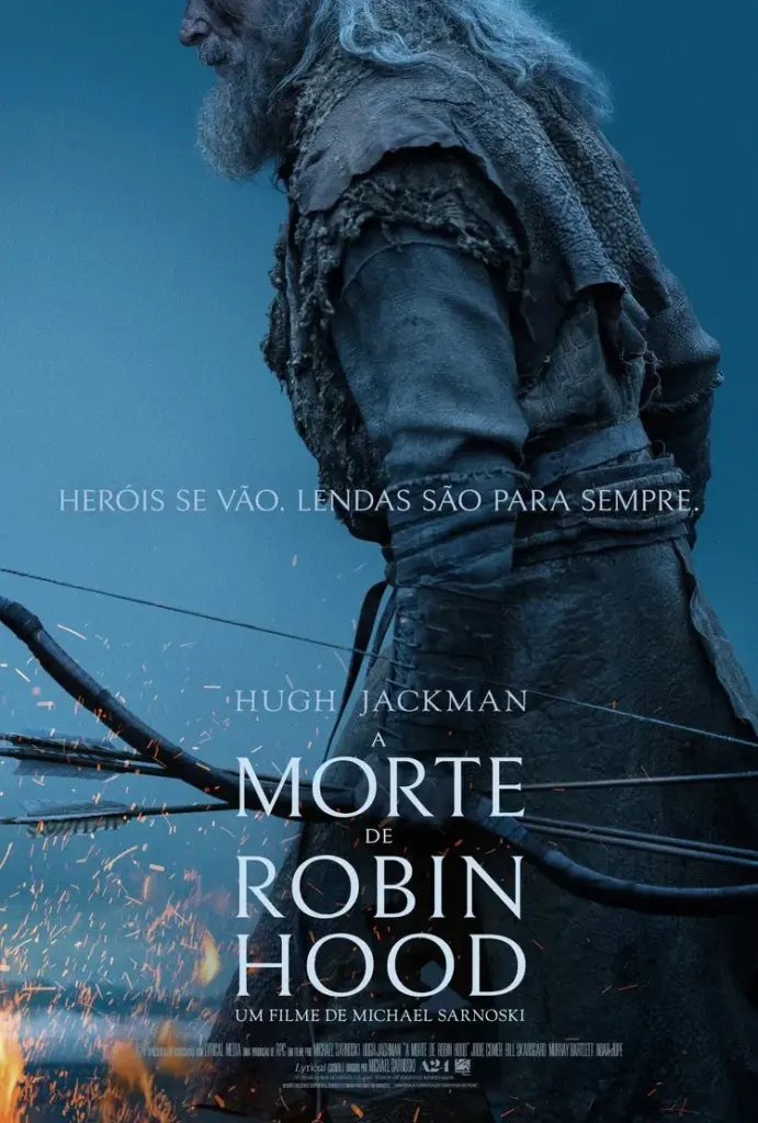 Cartaz brasileiro de A Morte de Robin Hood, com Hugh Jackman