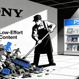 Ilustração da Sony removendo games da PlayStation Store