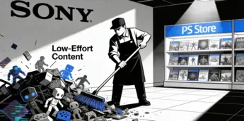 Ilustração da Sony removendo games da PlayStation Store