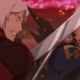 Dante contra Vergil em cena da 2ª temporada de Devil May Cry
