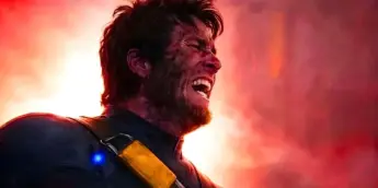 James Marsden em cena de luta de Vingadores Doutor Destino