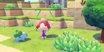 Ditto e Bulbassauro em Pokémon Pokopia