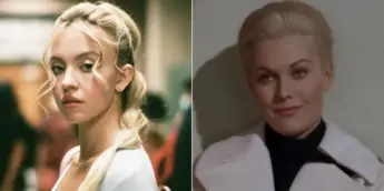 Sydney Sweeney em Euphoria e Kim Novak em Um Corpo que Cai