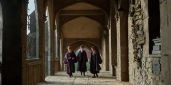 Trio de protagonistas da série de Harry Potter
