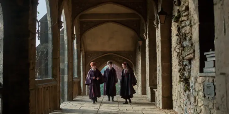 Trio de protagonistas da série de Harry Potter