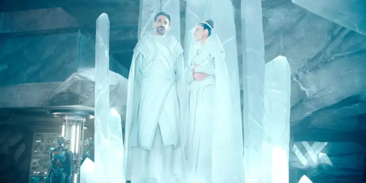 Jor-El e Lara em Superman, de James Gunn