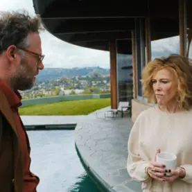 Seth Rogen e Catherine O'Hara em O Estúdio
