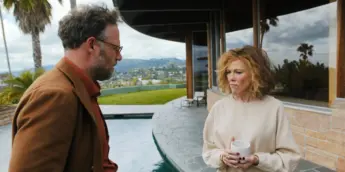 Seth Rogen e Catherine O'Hara em O Estúdio