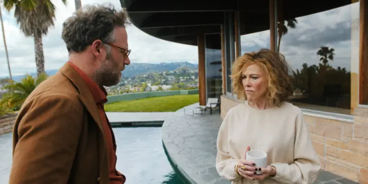 Seth Rogen e Catherine O'Hara em O Estúdio