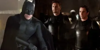 Christian Bale e Liam Neeson em Batman Begins