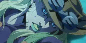 Gyro Zeppeli em cena da 2ª Etapa de JoJo's Bizarre Adventure: Steel Ball Run