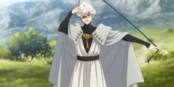 Qifrey em cena do Episódio 1 de Witch Hat Atelier