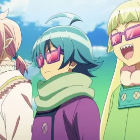 Asmodeus, Iruma e Clara em cena do Episódio 1 da 4ª temporada de Welcome to Demon School! Iruma-kun