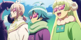 Asmodeus, Iruma e Clara em cena do Episódio 1 da 4ª temporada de Welcome to Demon School! Iruma-kun