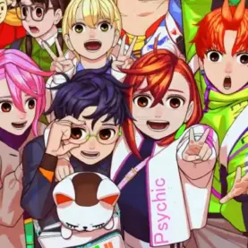 Arte promocional em celebração ao 5º aniversário de DAN DA DAN