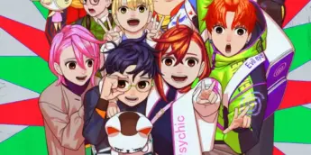 Arte promocional em celebração ao 5º aniversário de DAN DA DAN