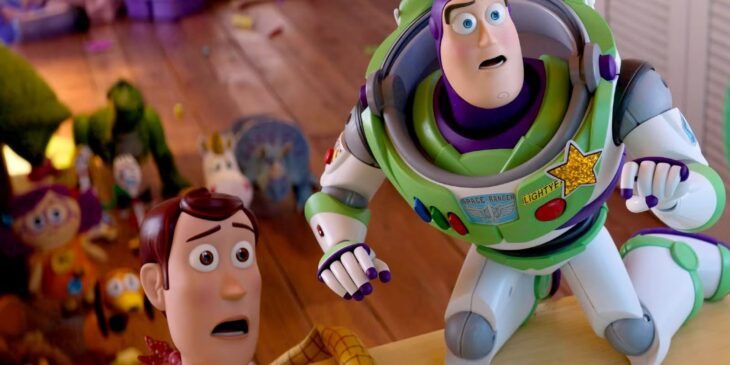 Buzz e Woody em Toy Story 5