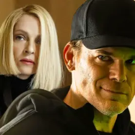 Michael C. Hall e Uma Thurman em Dexter Ressurreição