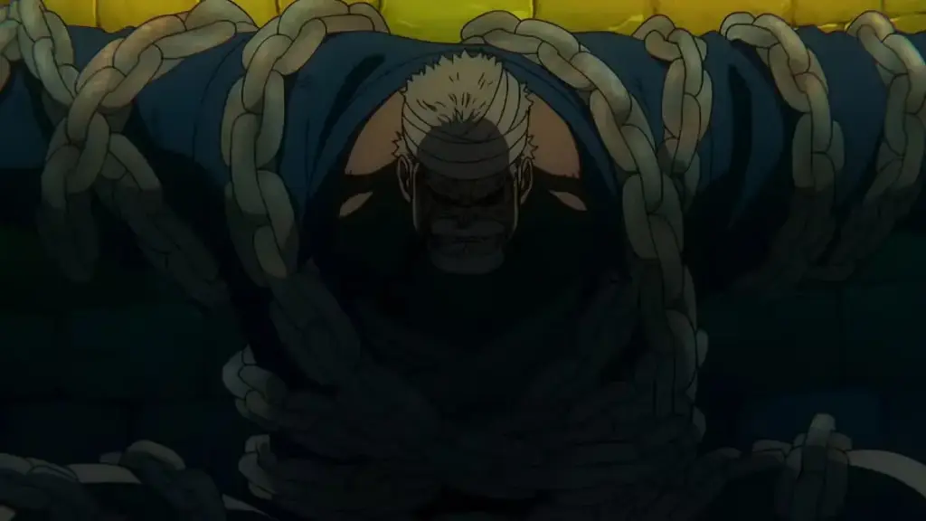 Garp capturado em cena do Episódio 1.156 de One Piece