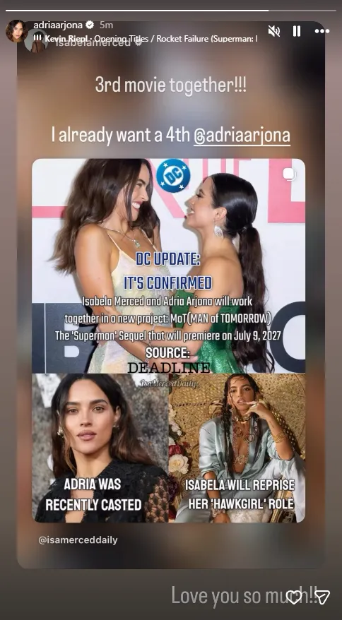 Adria Arjona confirmando papel em Homem do Amanhã