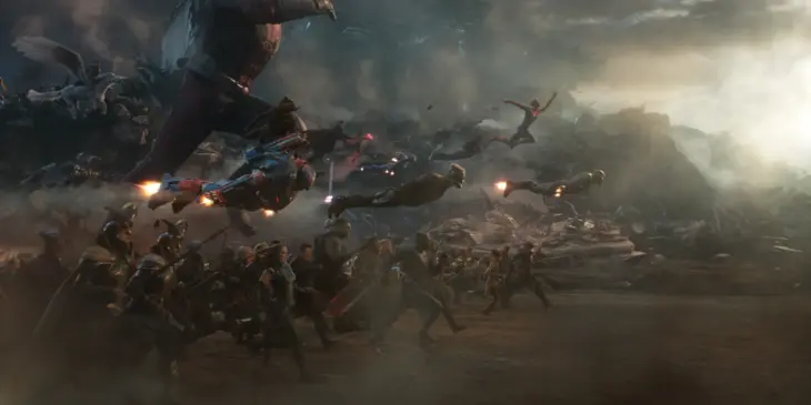 Cena grandiosa de Vingadores: Ultimato