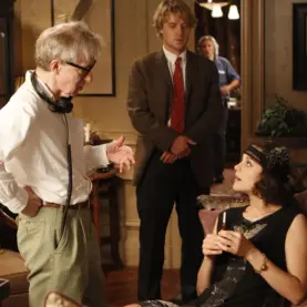 Woody Allen nos bastidores de um de seus filmes