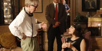 Woody Allen nos bastidores de um de seus filmes