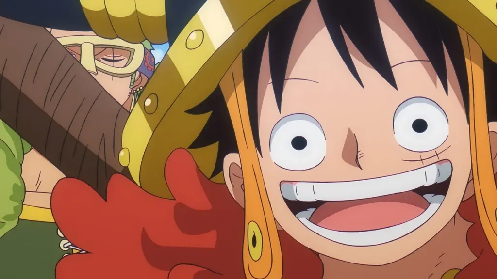 Luffy a frente de Zoro em cena do Episódio 1.158 de One Piece