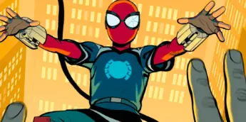 Homem-Aranha em queda livre em Seu Amigão da Vizinhança